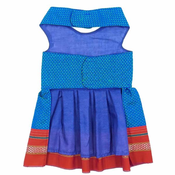 Parkar Polka Dog Festive Wear Blue - Image 3