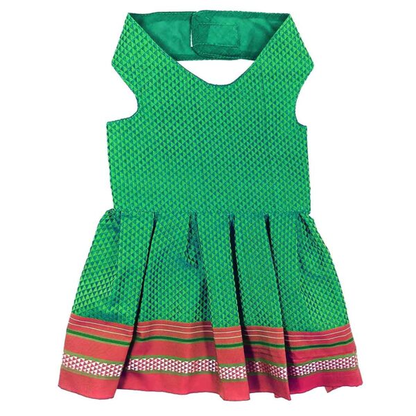 Parkar Polka Dog Festive Wear Green - Image 2