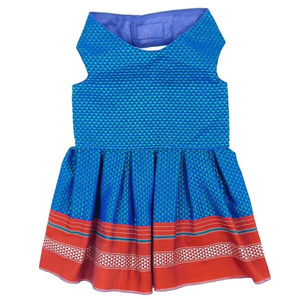 Parkar Polka Dog Festive Wear Blue - Image 2