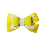 Yellow Ellie bows dog hair clips