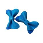 Blue Glitter butterfly dog hair clip