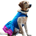 Pink Green Pattu Dress & Blue Parkar Polka- Combo of 2 - Image 5