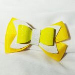 Yellow Ellie bows dog hair clips - Image 3