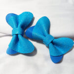 Blue Glitter butterfly dog hair clip - Image 3