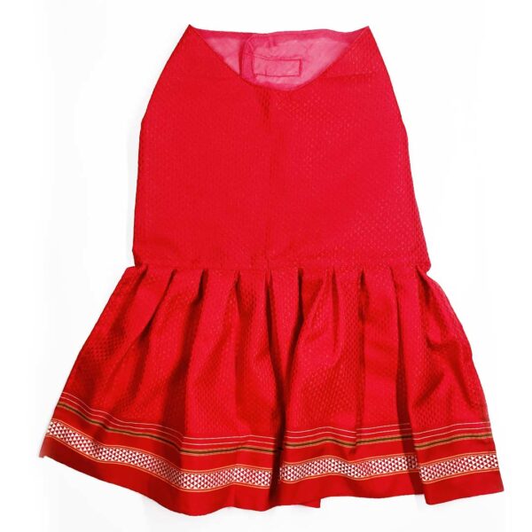 Parkar Polka Dog Festive Wear Spicy Red - Image 2