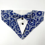 Blue Motifs Tuxedo bandana - Image 3