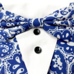 Blue Motifs Tuxedo bandana - Image 5