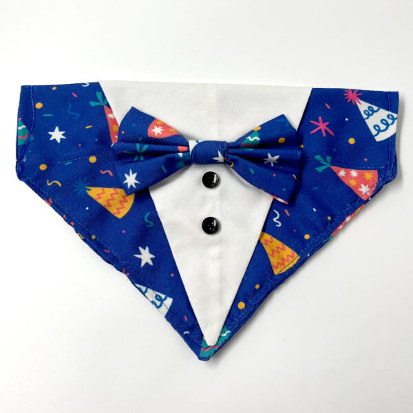 Blue Birthday Tuxedo Bandana - Image 3