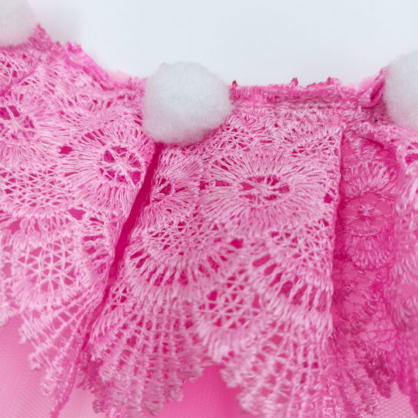 Pink Lace Net Cat Bandana - Image 4