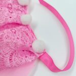 Pink Lace Net Cat Bandana - Image 3