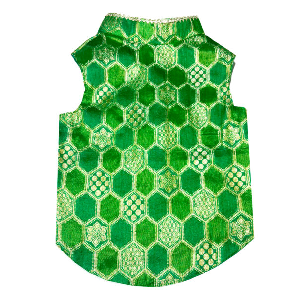 Green Silk Kurta - Image 3