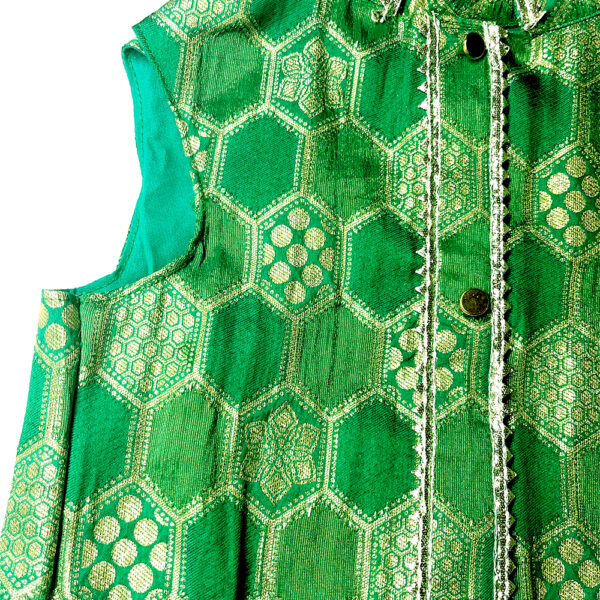 Green Silk Kurta - Image 6