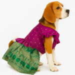 Pink Green Pattu Dress & Blue Parkar Polka- Combo of 2 - Image 6