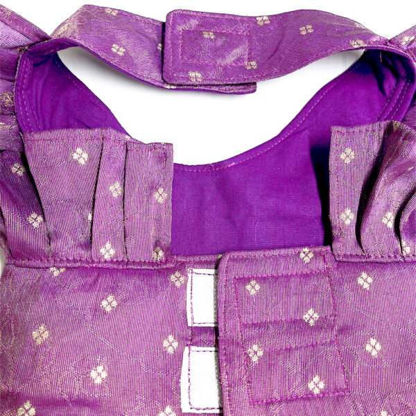 Pattu Traditional Dress- Yellow Violet - Image 8