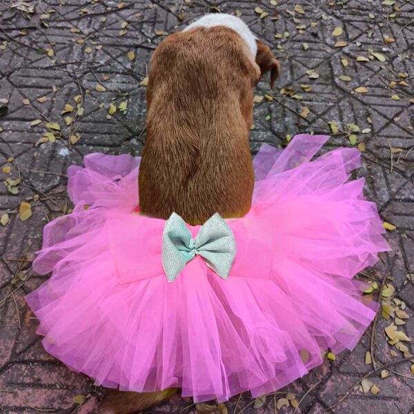 Pet Tutu Net Pink Skirt - Image 6