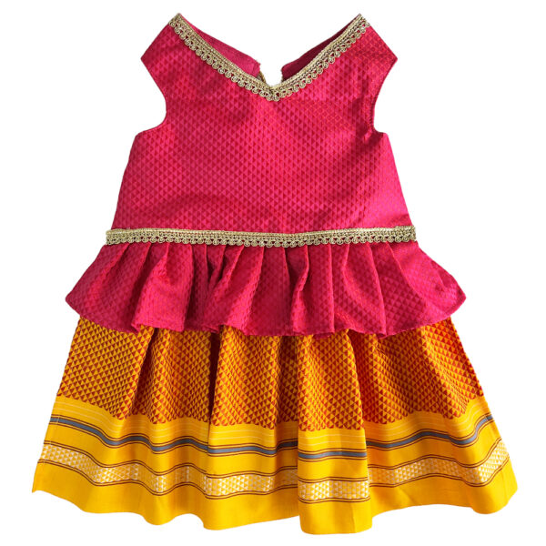 Yellow Pink Combination Parkar Polka - Image 2