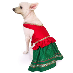 Red Green Combination Parkar Polka