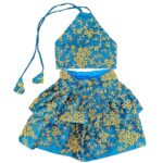 Silk Zari Work Pet Lehenga Choli Blue - Image 2