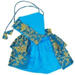 Silk Zari Work Pet Lehenga Choli Blue - Image 3