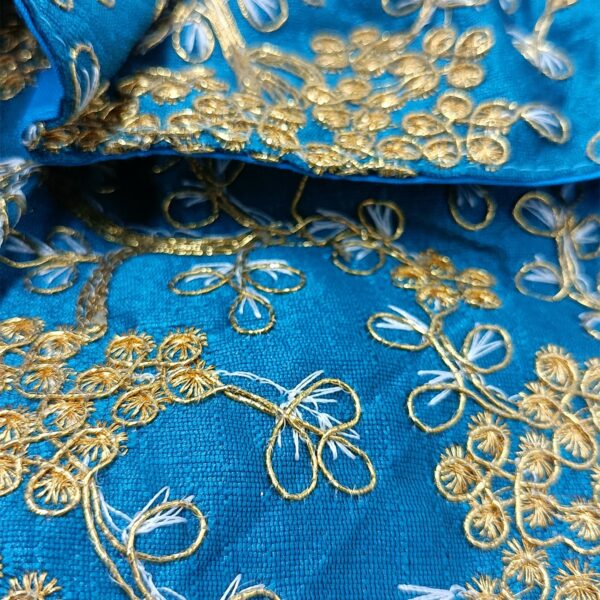 Silk Zari Work Pet Lehenga Choli Blue - Image 6
