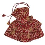Silk Zari Work Pet Lehenga Choli Maroon - Image 3