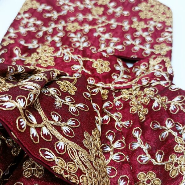 Silk Zari Work Pet Lehenga Choli Maroon - Image 5