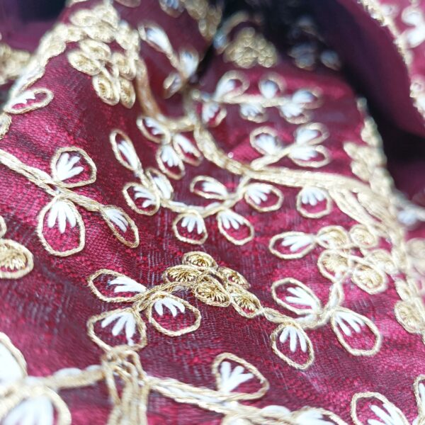 Silk Zari Work Pet Lehenga Choli Maroon - Image 6