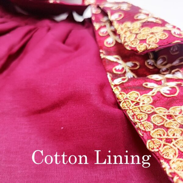 Silk Zari Work Pet Lehenga Choli Maroon - Image 7