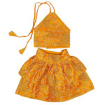 Silk Zari Work Pet Lehenga Choli Yellow - Image 2