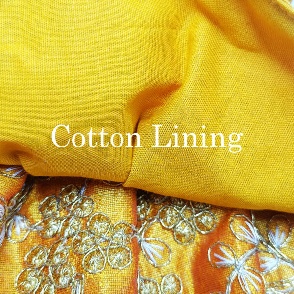 Silk Zari Work Pet Lehenga Choli Yellow - Image 5
