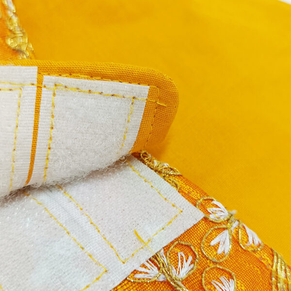 Silk Zari Work Pet Lehenga Choli Yellow - Image 6