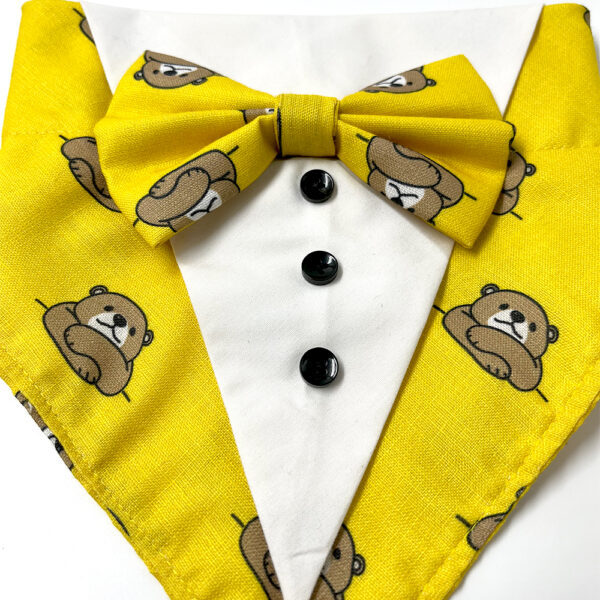 Yellow Bear Tuxedo Bandana - Image 4