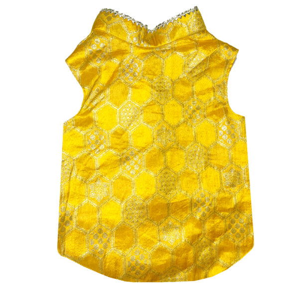 Yellow Silk Kurta - Image 2