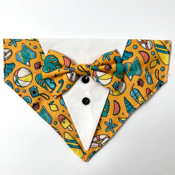 Yellow Summer Tuxedo Bandana - Image 4
