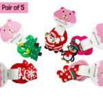 Christmas hair bows (Pair of 5)