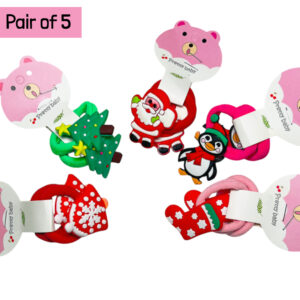 Christmas hair bows (Pair of 5)