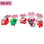 Christmas hair bows (Pair of 5) - Image 5