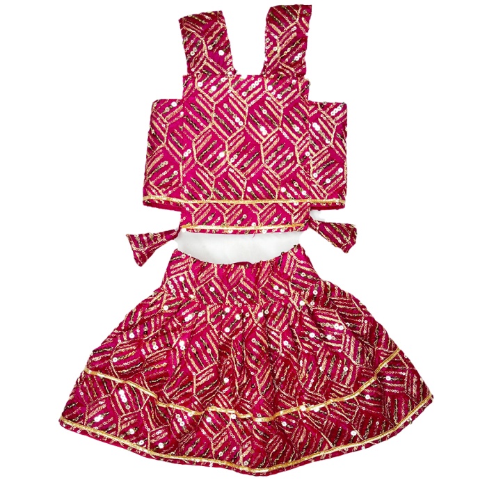 dark-pink-sequence-lehenga-1 Pink sequence lehenga - Image 1