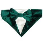 Emerald green velvet bandana - Image 4