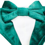 Emerald green velvet bandana - Image 3