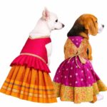 Yellow Pink Parkar Polka & Paithani Purple Dresses- Combo of 2