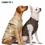 Navi Blue & Ivory sherwani for dogs- Combo of 2