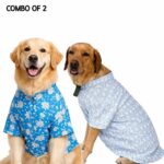 Blue embroidery shirt & Blue kalamkari shirt- Combo of 2