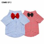 Red checks shirt & Blue strip shirt -combo of 2 - Image 2
