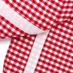 Red checks with black bow shirt - Image 3