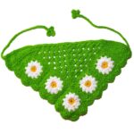 Green Flower crochet bandana - Image 2