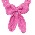 Pink Bow Crochet cat & puppy bandana - Image 3