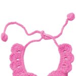 Pink Bow Crochet cat & puppy bandana - Image 4