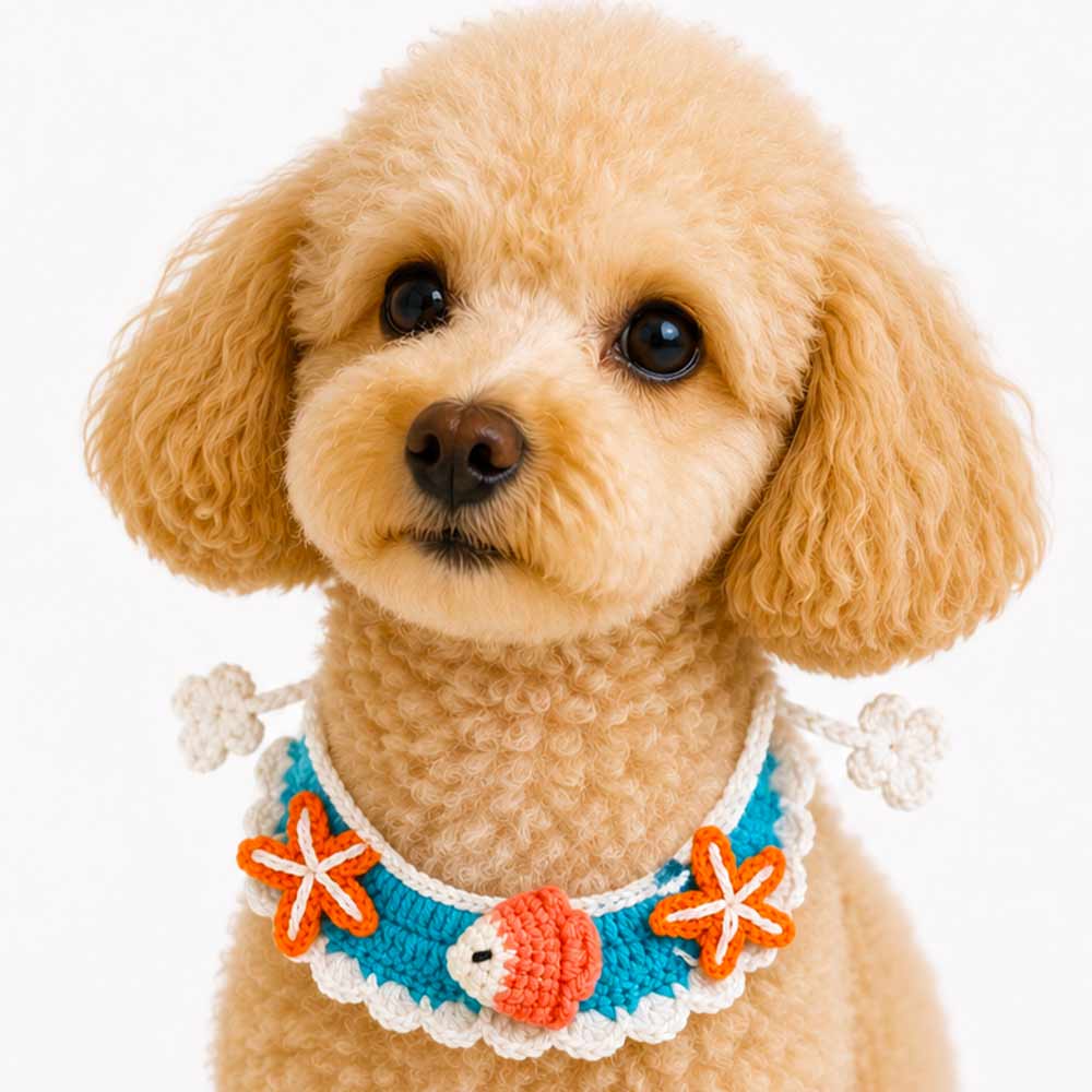 starfish-ocean-crochet-bandana-1 Starfish Ocean Crochet cat & puppy bandana - Image 1