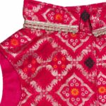 Hot Pink Brocade festive dog dress - Image 3